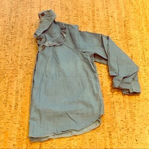 Maternity Button Up Ruffle Shirt